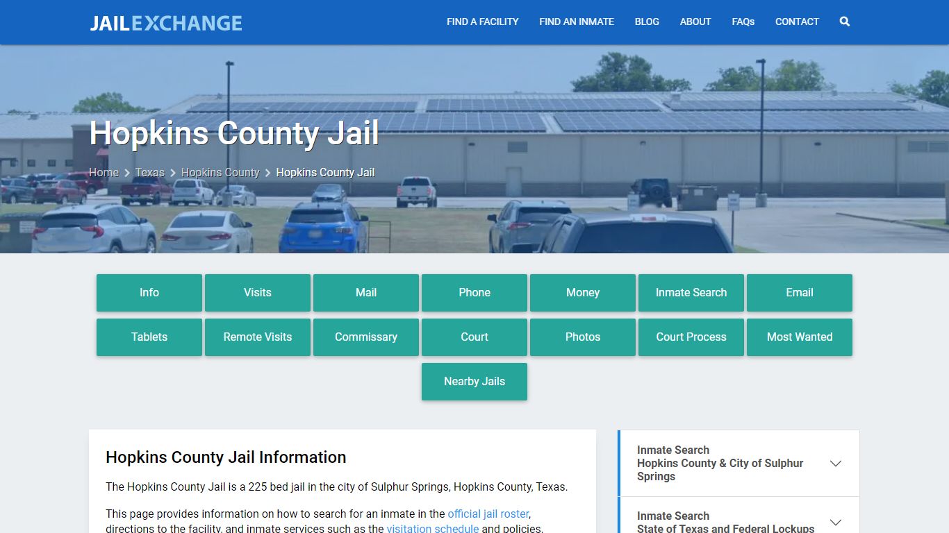 Hopkins County Jail, TX Inmate Search, Information