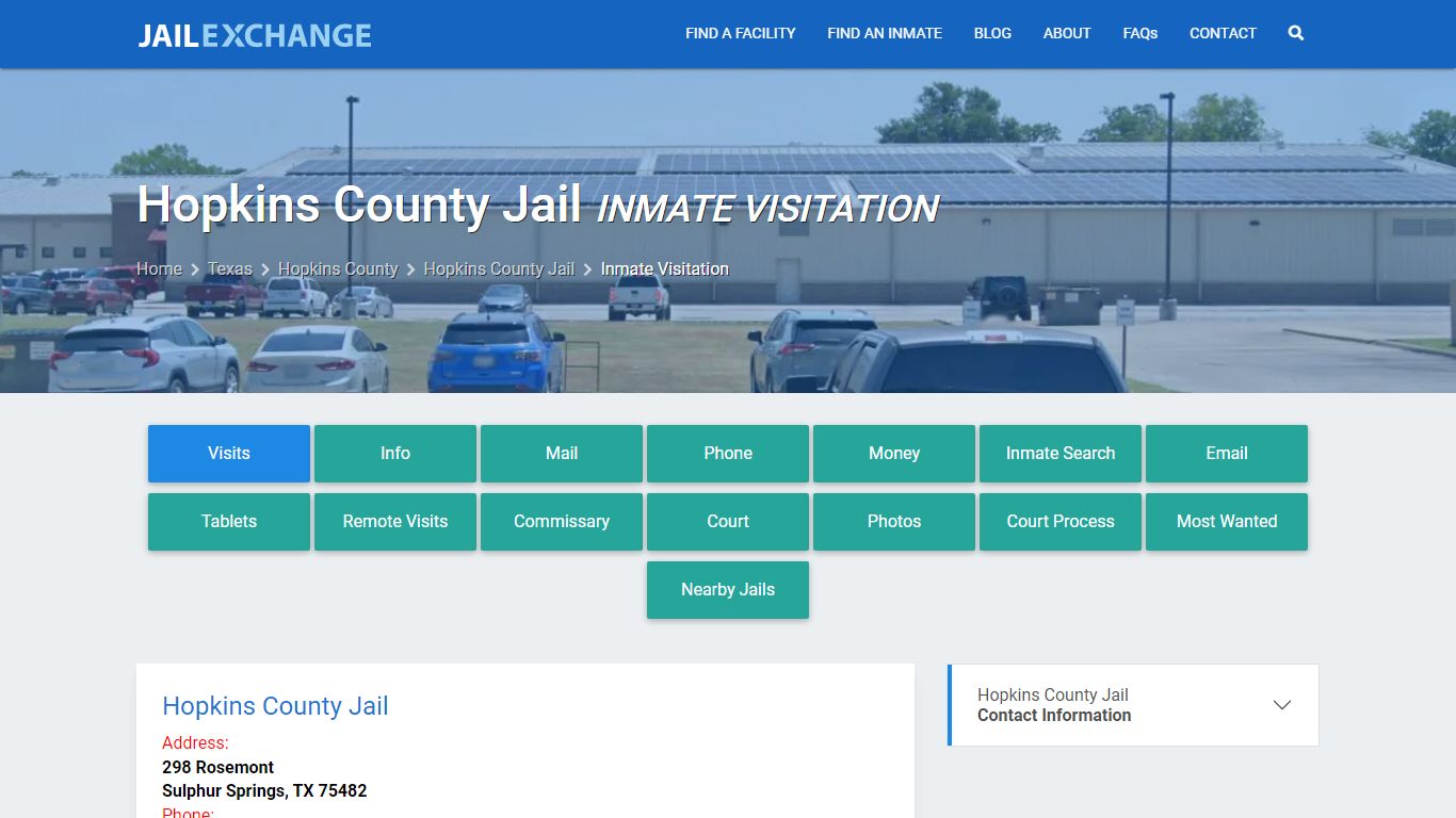 Inmate Visitation - Hopkins County Jail, TX - Jail Exchange